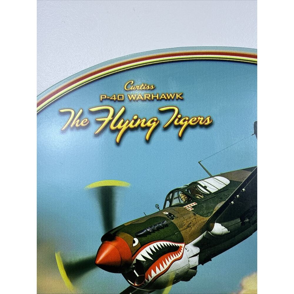 Flying Tiger Oval Plasma Shape Metal Sign 17 x 13” Larry Grossman P-40 Warhawk - Picture 7 of 8